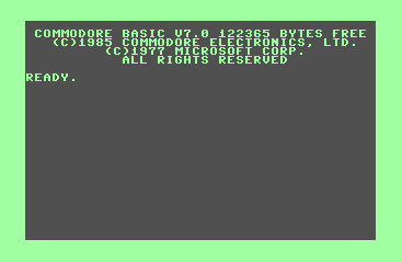 Commodore 128 BASIC Screen